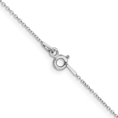 14 Inch Sterling Silver 1mm Rhodium-Plated Cable Chain Necklace