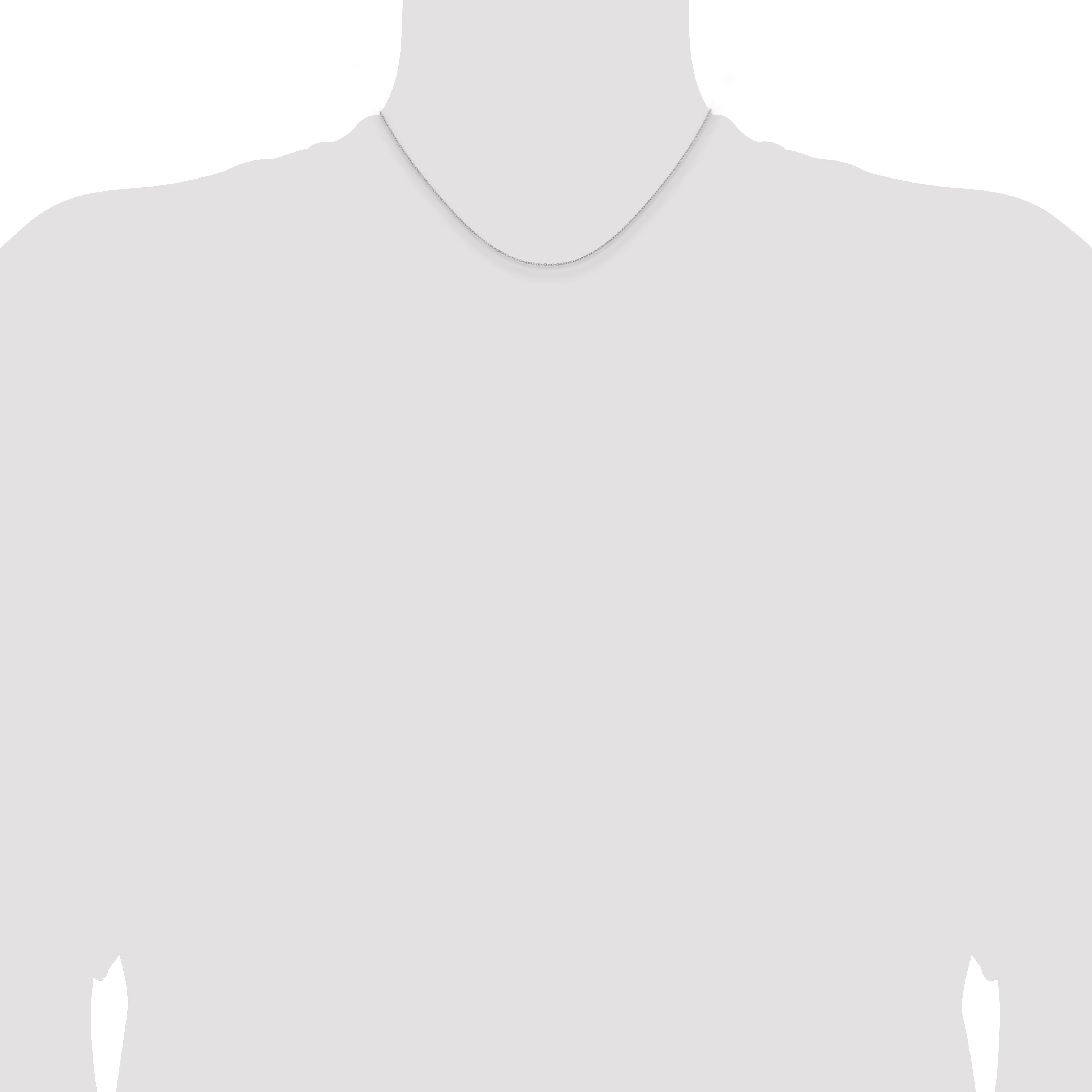 16 Inch Sterling Silver 1mm Rhodium-Plated Cable Chain Necklace