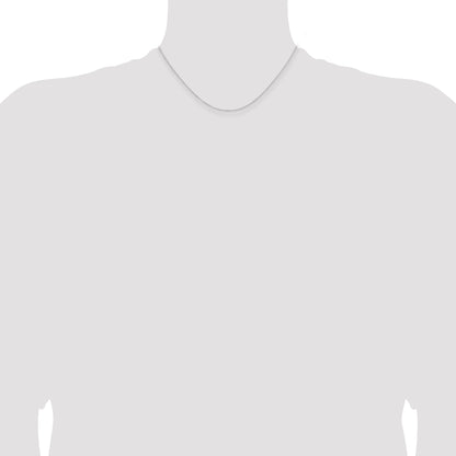 16 Inch Sterling Silver 1mm Rhodium-Plated Cable Chain Necklace