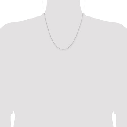 20 Inch Sterling Silver 1mm Rhodium-Plated Cable Chain Necklace