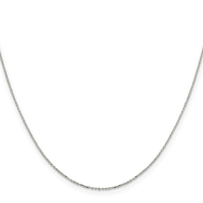 24 Inch Sterling Silver 1mm 8 Sided D/C Cable Chain Necklace