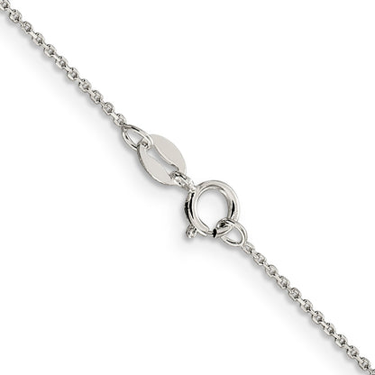 22 Inch Sterling Silver 1mm 8 Sided D/C Cable Chain Necklace