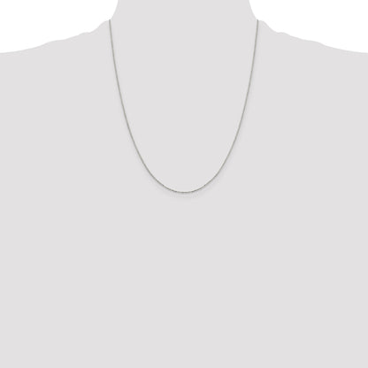 22 Inch Sterling Silver 1mm 8 Sided D/C Cable Chain W/4In Ext.