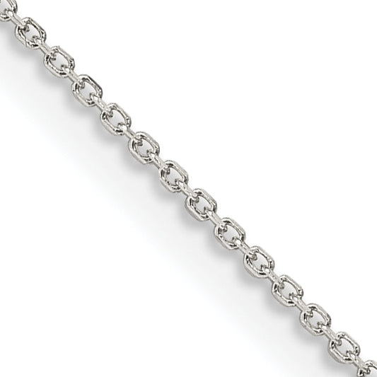 16 Inch Sterling Silver 1mm 8 Sided D/C Cable Chain Necklace
