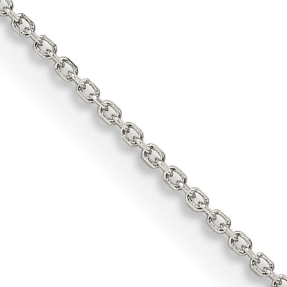22 Inch Sterling Silver 1mm 8 Sided D/C Cable Chain Necklace
