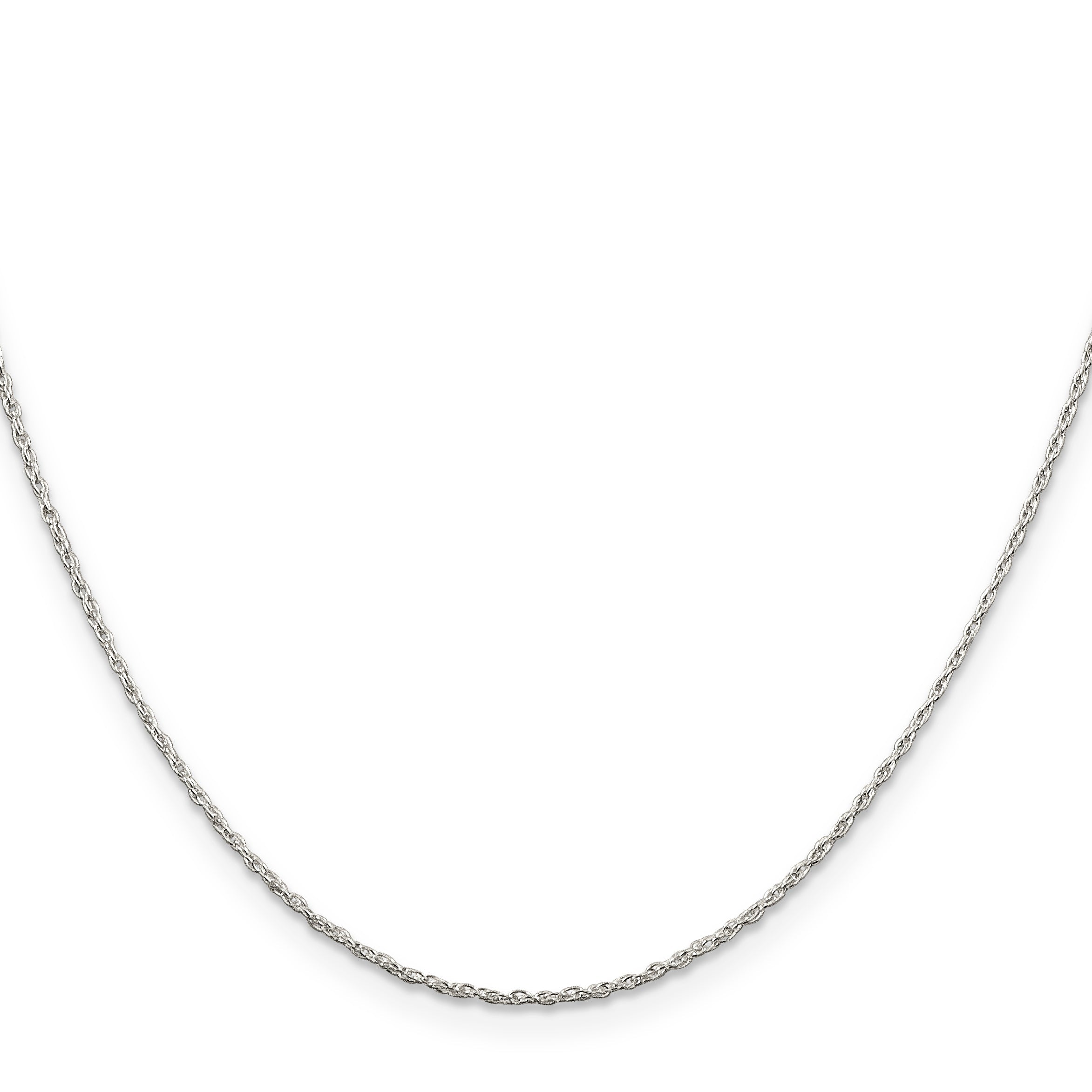 18 Inch Sterling Silver 1.25mm Loose Rope Chain Necklace