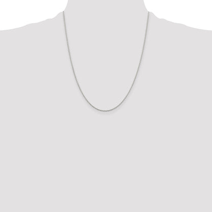 22 Inch Sterling Silver 1.25mm Loose Rope Chain W/4In Ext.