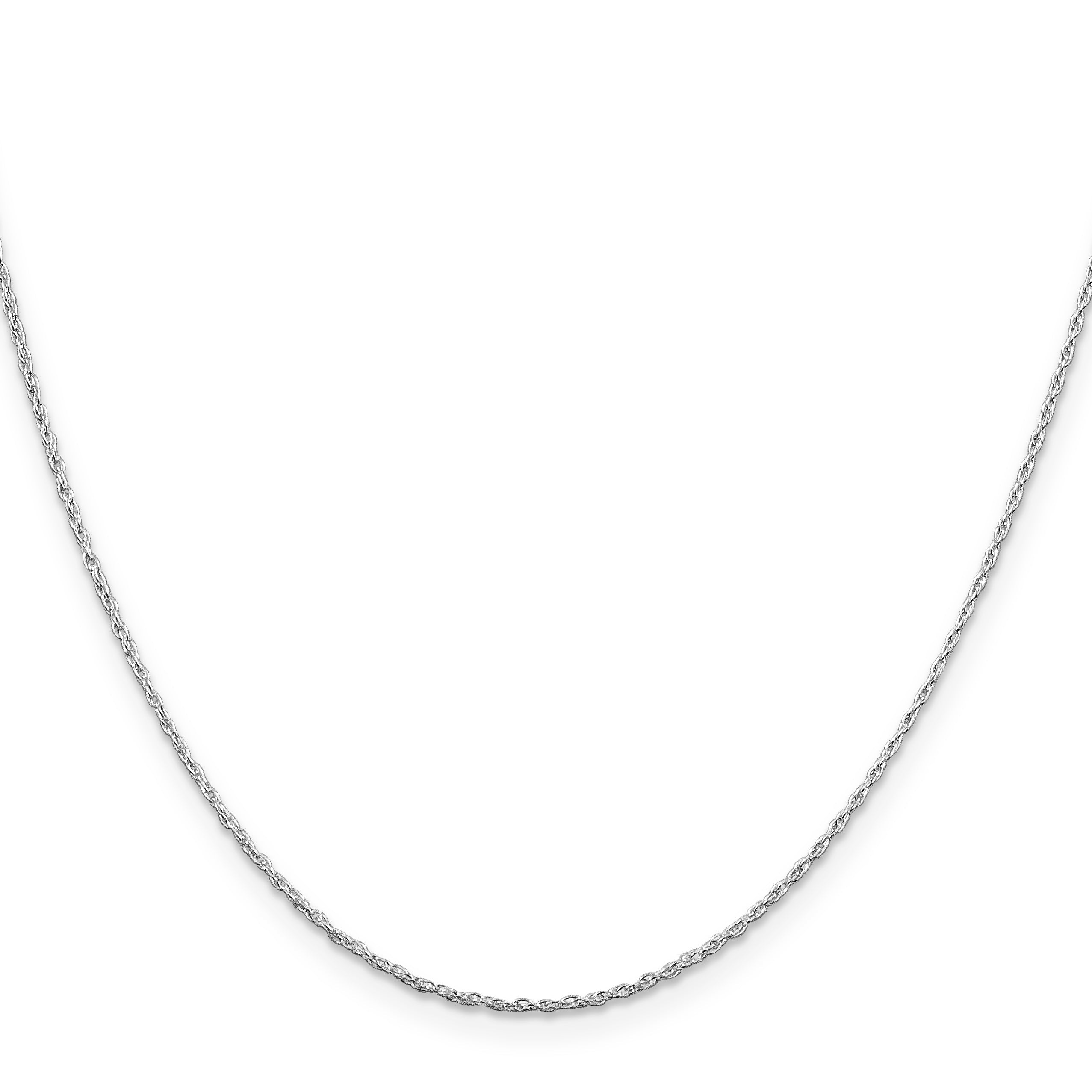 18 Inch Sterling Silver Rhodium-Plated 1.25mm Loose Rope Chain Necklace