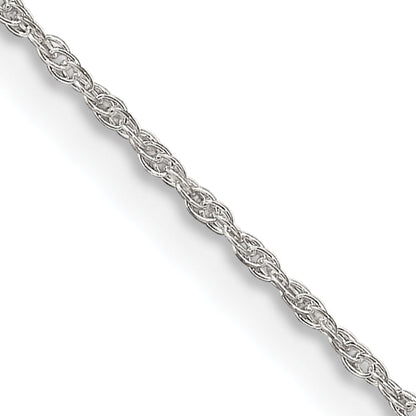22 Inch Sterling Silver 1.25mm Loose Rope Chain W/4In Ext.