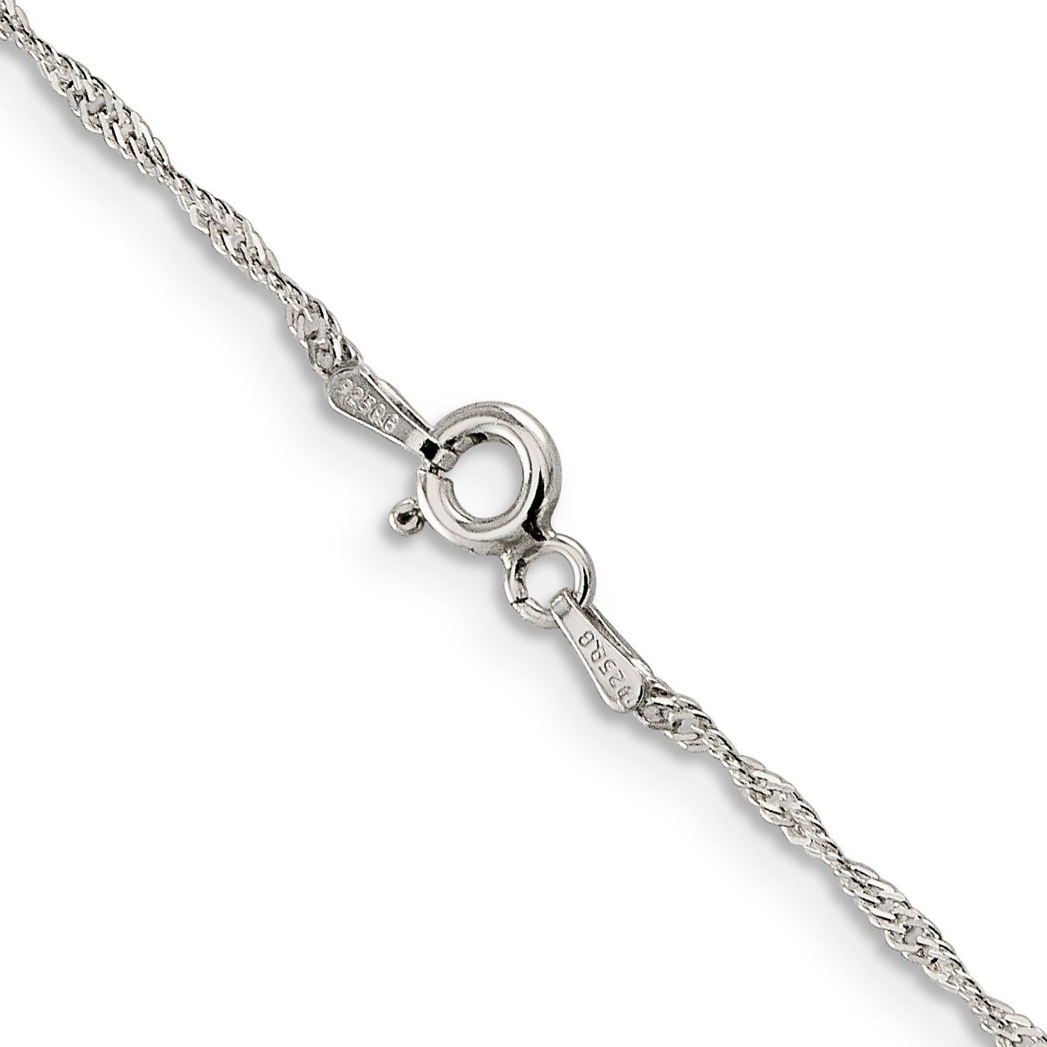 24 Inch Sterling Silver 1mm Diamond-Cut Long Link Cable Chain Necklace
