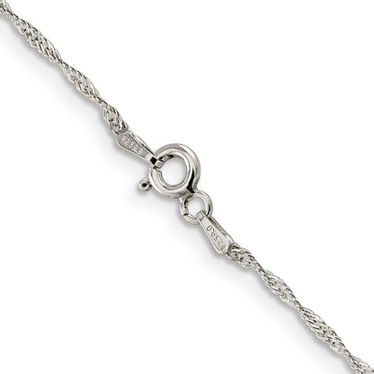 30 Inch Sterling Silver 1mm Diamond-Cut Long Link Cable Chain Necklace