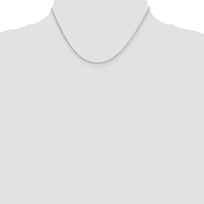 16 Inch Sterling Silver 1.4mm Diamond-Cut Rolo Chain Necklace