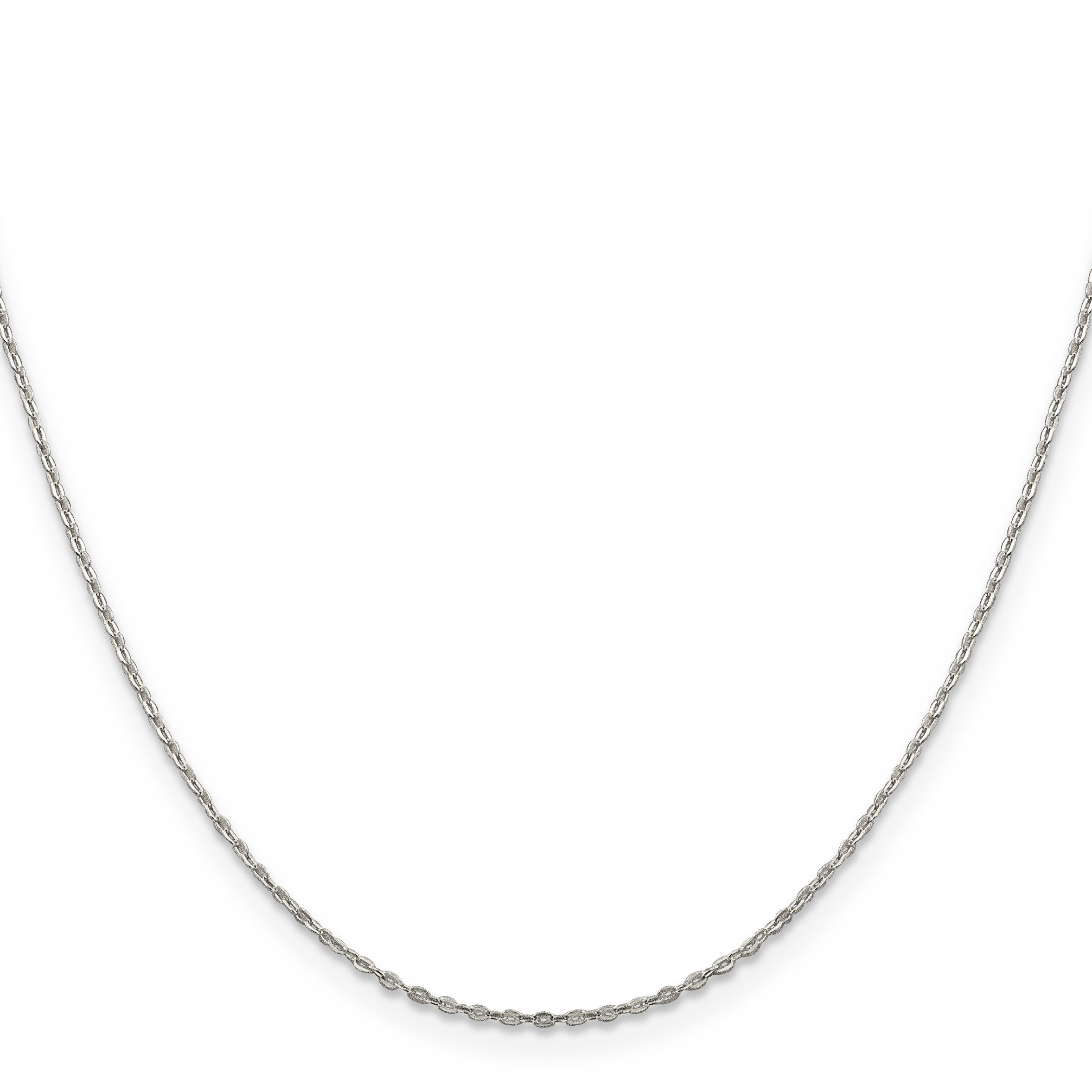 20 Inch Sterling Silver .5mm Flat Link Cable Chain Necklace