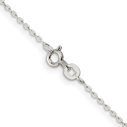 18 Inch Sterling Silver .5mm Flat Link Cable Chain Necklace