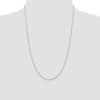 24 Inch Sterling Silver .5mm Flat Link Cable Chain Necklace