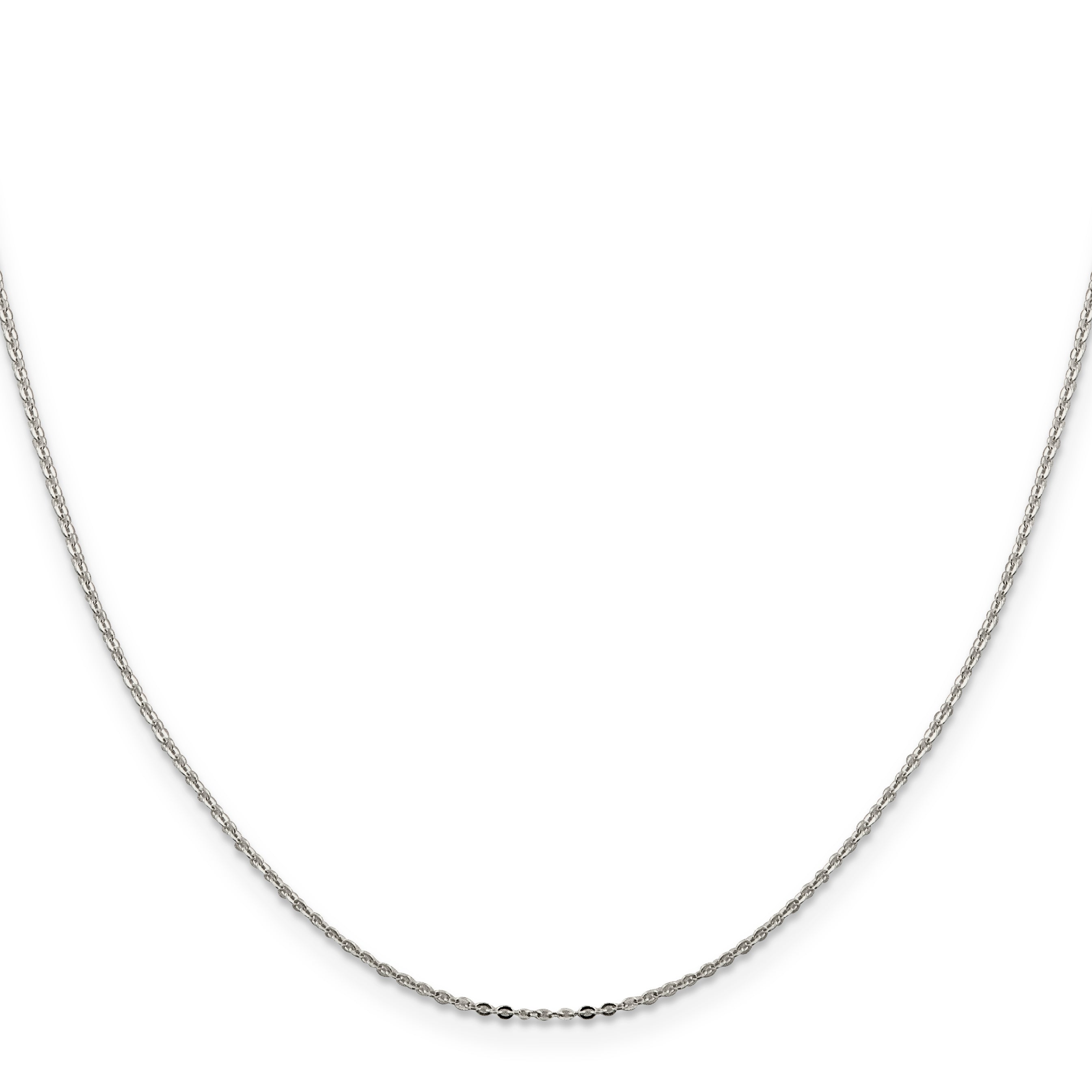 16 Inch Sterling Silver .9mm Flat Link Cable Chain Necklace