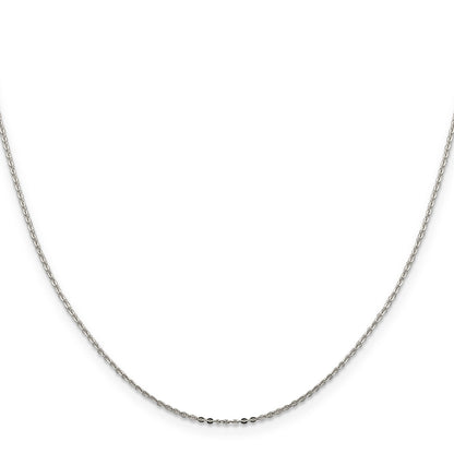16 Inch Sterling Silver .9mm Flat Link Cable Chain Necklace