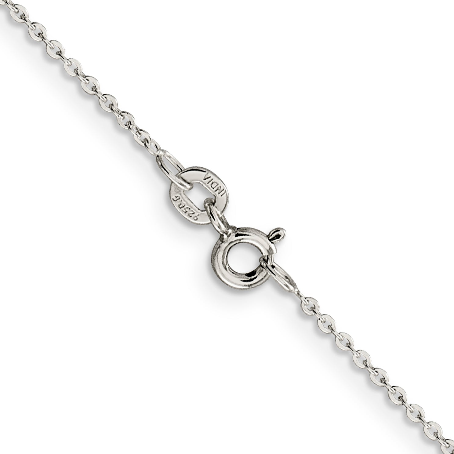 16 Inch Sterling Silver .9mm Flat Link Cable Chain Necklace