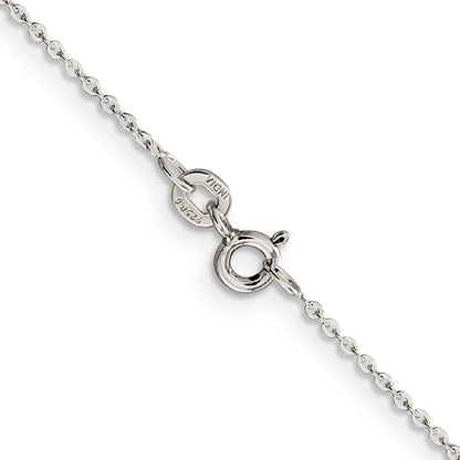 24 Inch Sterling Silver .9mm Flat Link Cable Chain Necklace