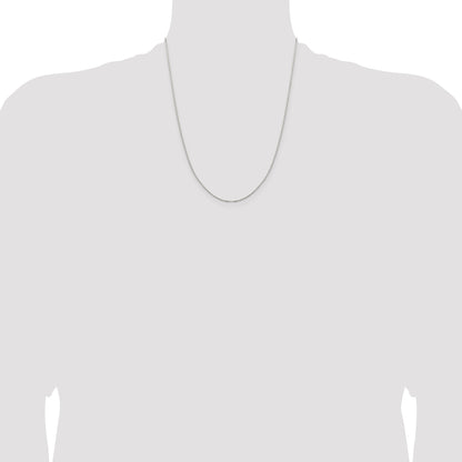 22 Inch Sterling Silver .9mm Flat Link Cable Chain W/4In Ext.