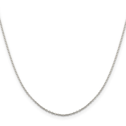 18 Inch Sterling Silver 1mm Flat Link Cable Chain W/2In Ext.