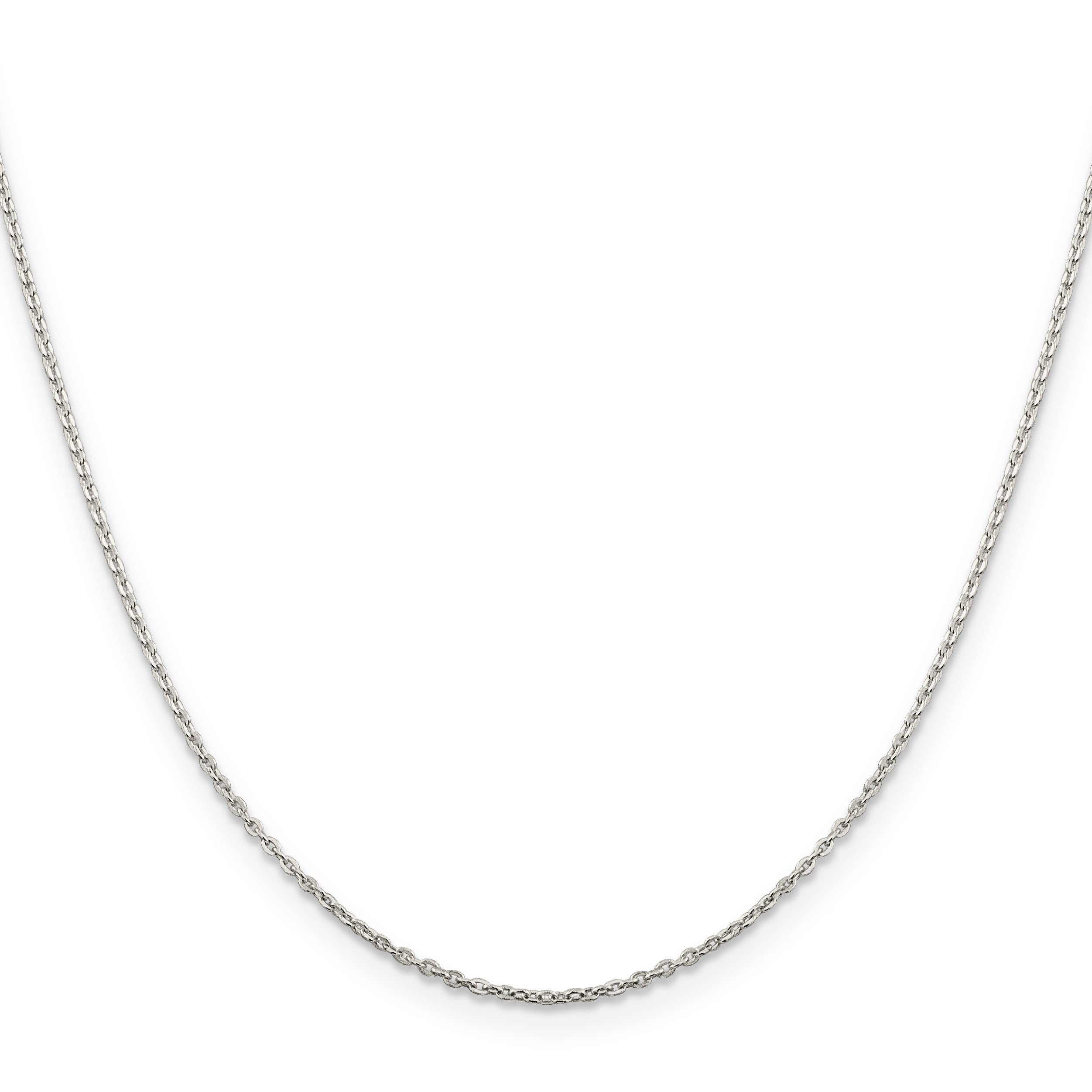 20 Inch Sterling Silver 1mm Flat Link Cable Chain Necklace