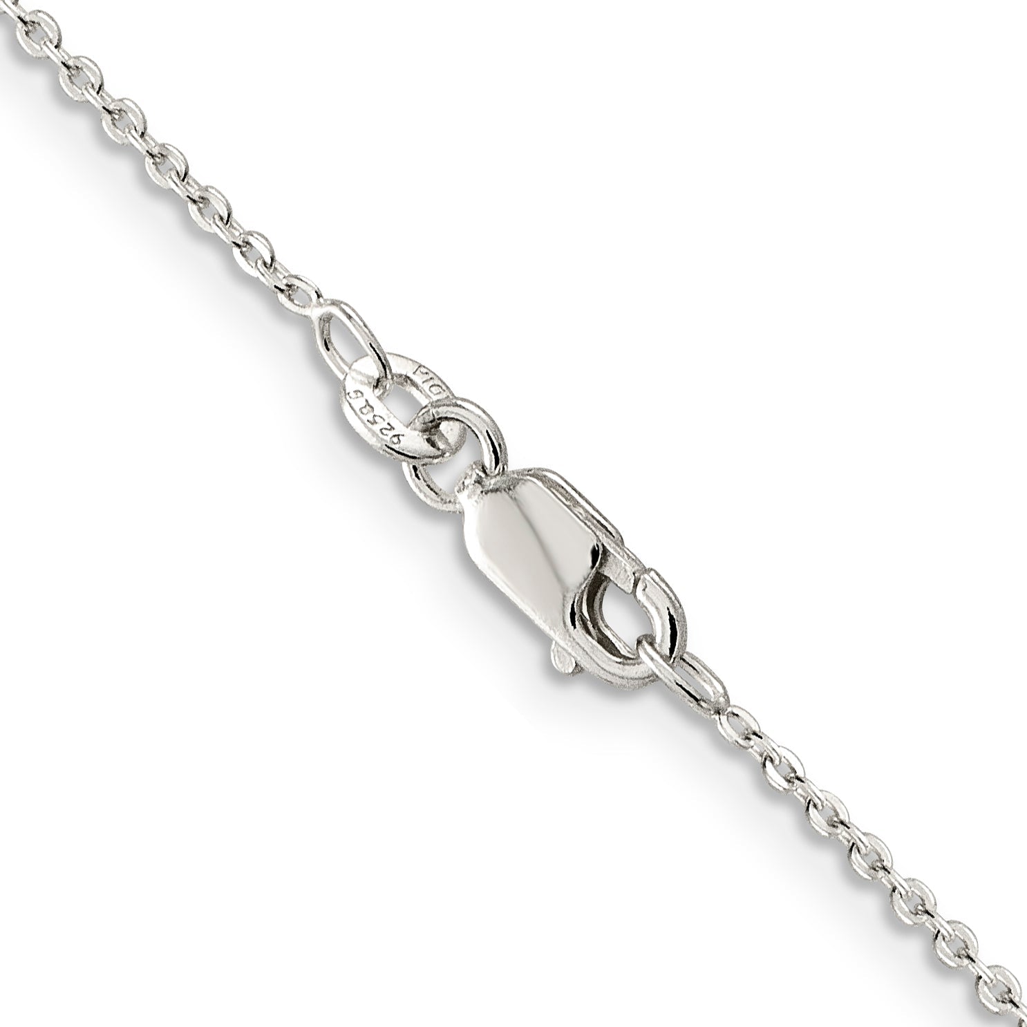16 Inch Sterling Silver 1mm Flat Link Cable Chain Necklace