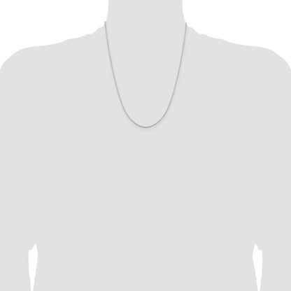 22 Inch Sterling Silver 1mm Flat Link Cable Chain W/4In Ext.