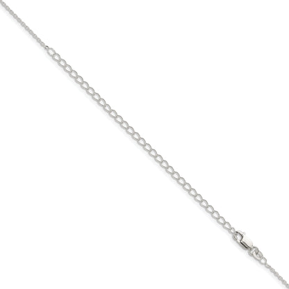 22 Inch Sterling Silver 1mm Flat Link Cable Chain W/4In Ext.