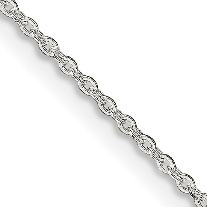 22 Inch Sterling Silver 1mm Flat Link Cable Chain W/4In Ext.