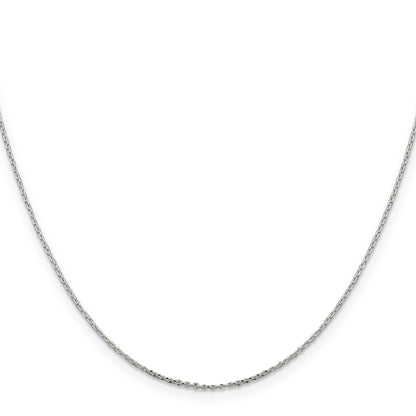 20 Inch Sterling Silver .95mm Diamond-Cut Forzantina Cable Chain Necklace