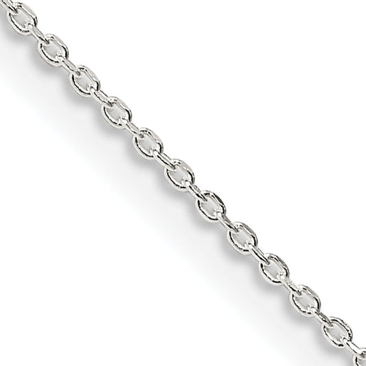 16 Inch Sterling Silver .95mm Diamond-Cut Forzantina Cable Chain Necklace