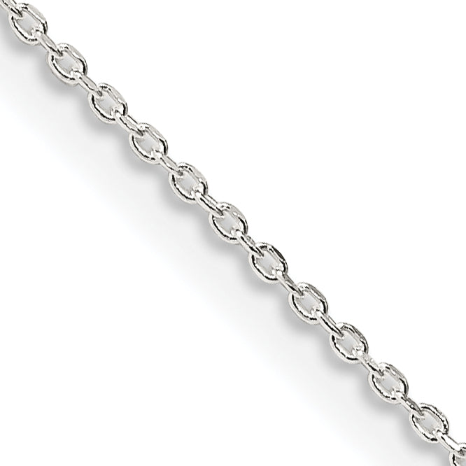 18 Inch Sterling Silver .95mm Diamond-Cut Forzantina Cable Chain Necklace