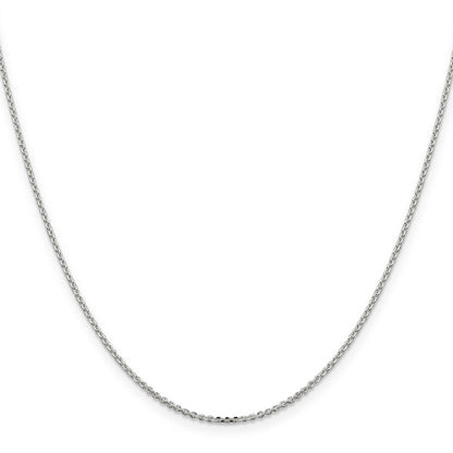 26 Inch Sterling Silver 1.4mm Diamond-Cut Forzantina Cable Chain Necklace