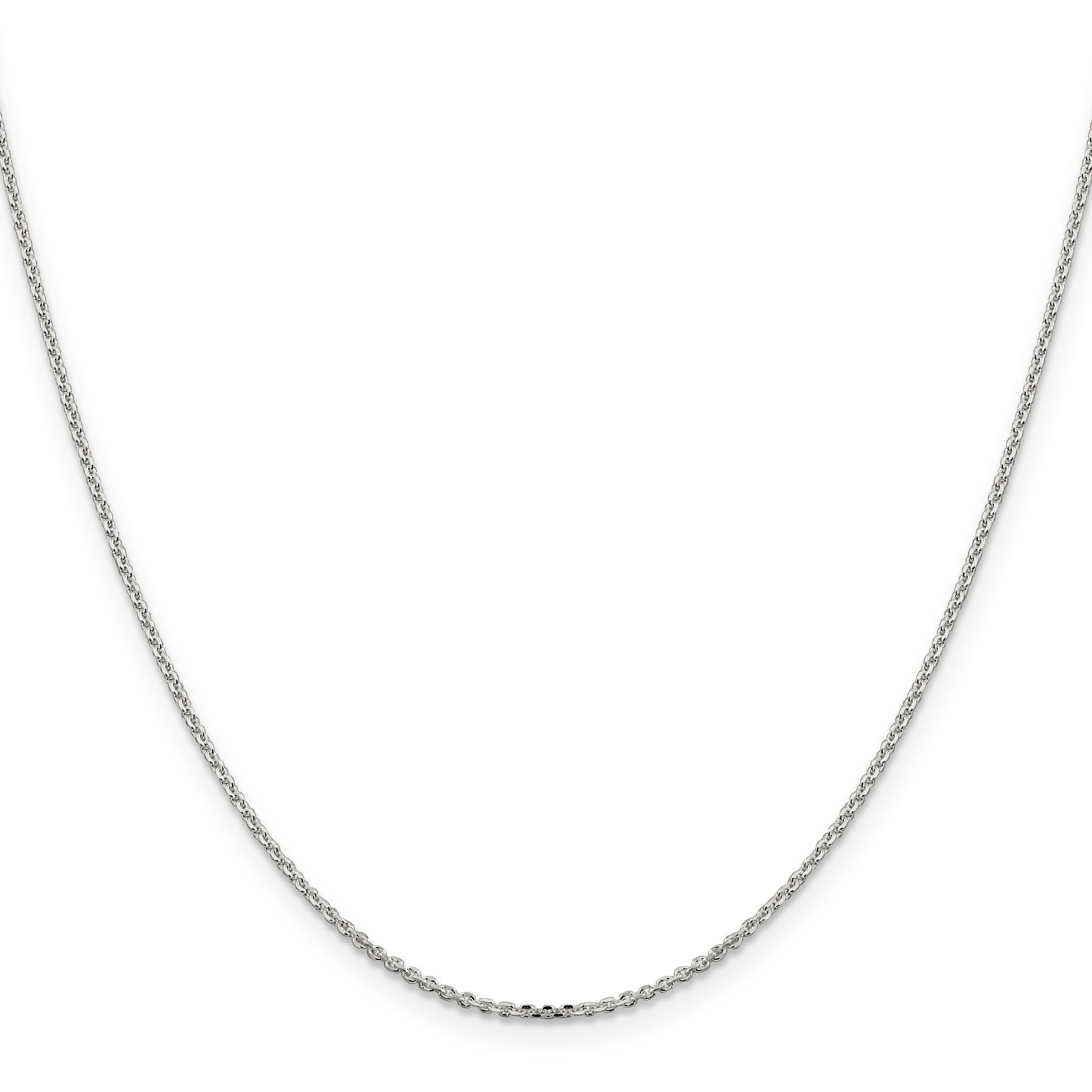 22 Inch Sterling Silver 1.4mm Diamond-Cut Forzantina Cable Chain W/4In Ext.