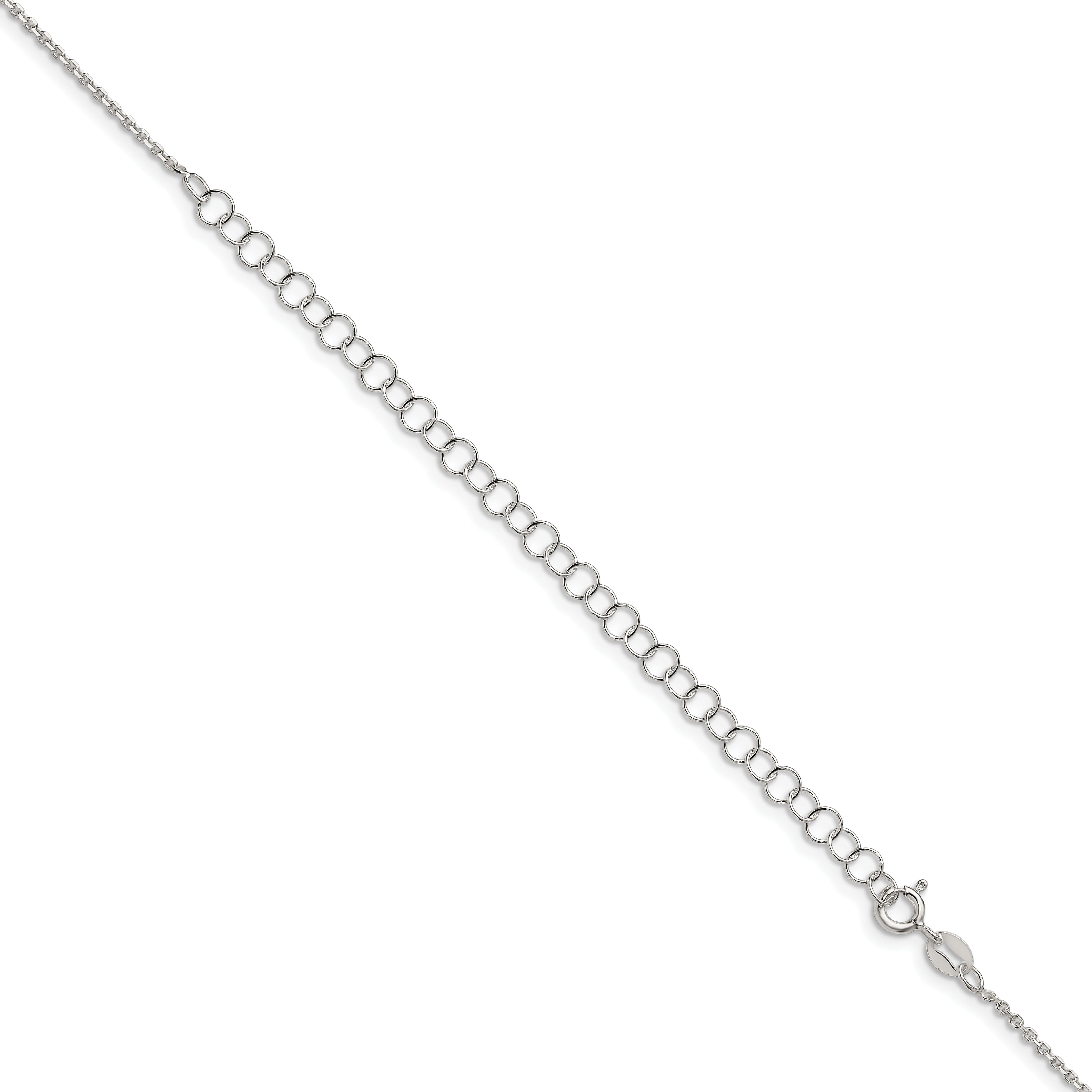 22 Inch Sterling Silver 1.4mm Diamond-Cut Forzantina Cable Chain W/4In Ext.