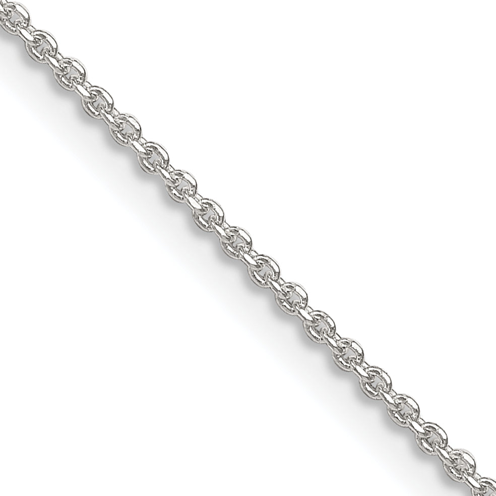 18 Inch Sterling Silver 1.4mm Diamond-Cut Forzantina Cable Chain W/2In Ext.