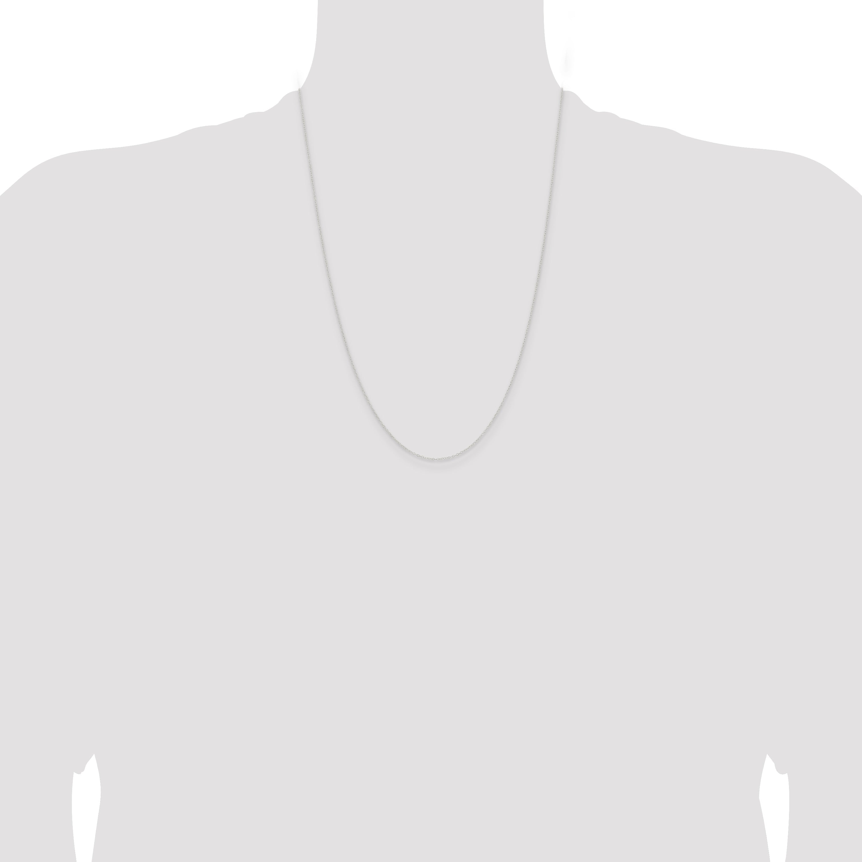 24 Inch Sterling Silver .95mm Forzantina Cable Chain Necklace