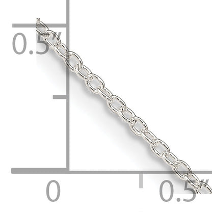 22 Inch Sterling Silver 1.45mm Forzantina Cable Chain W/4In Ext.