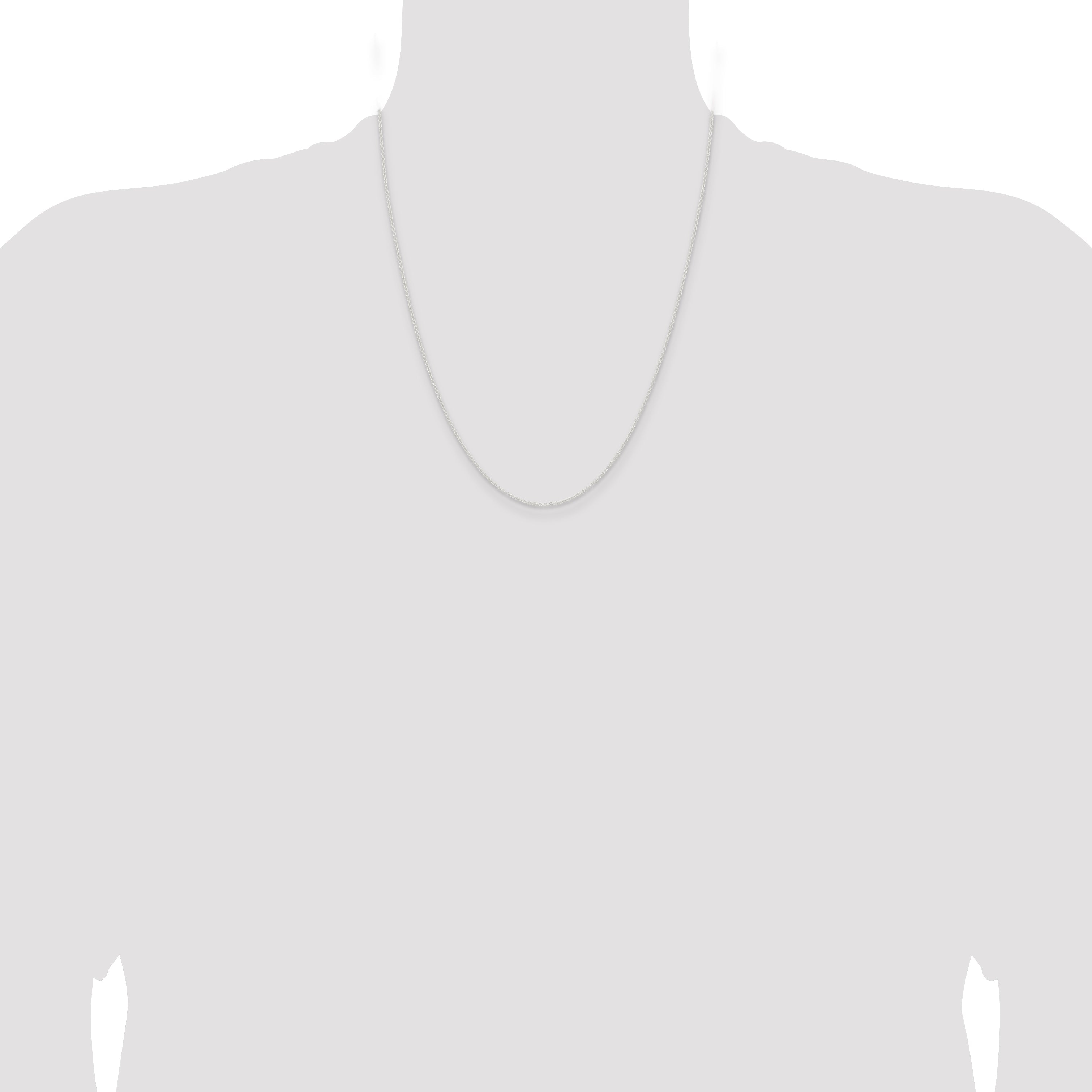 22 Inch Sterling Silver 1.45mm Forzantina Cable Chain Necklace