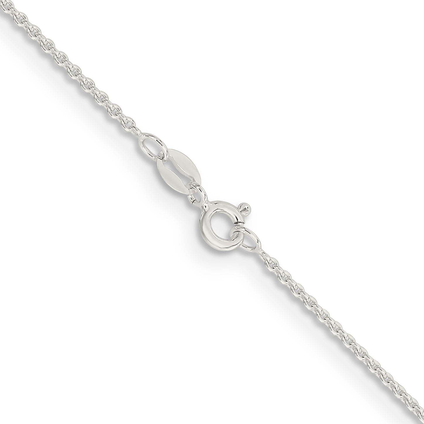 22 Inch Sterling Silver 1.6mm Forzantina Cable Chain Necklace