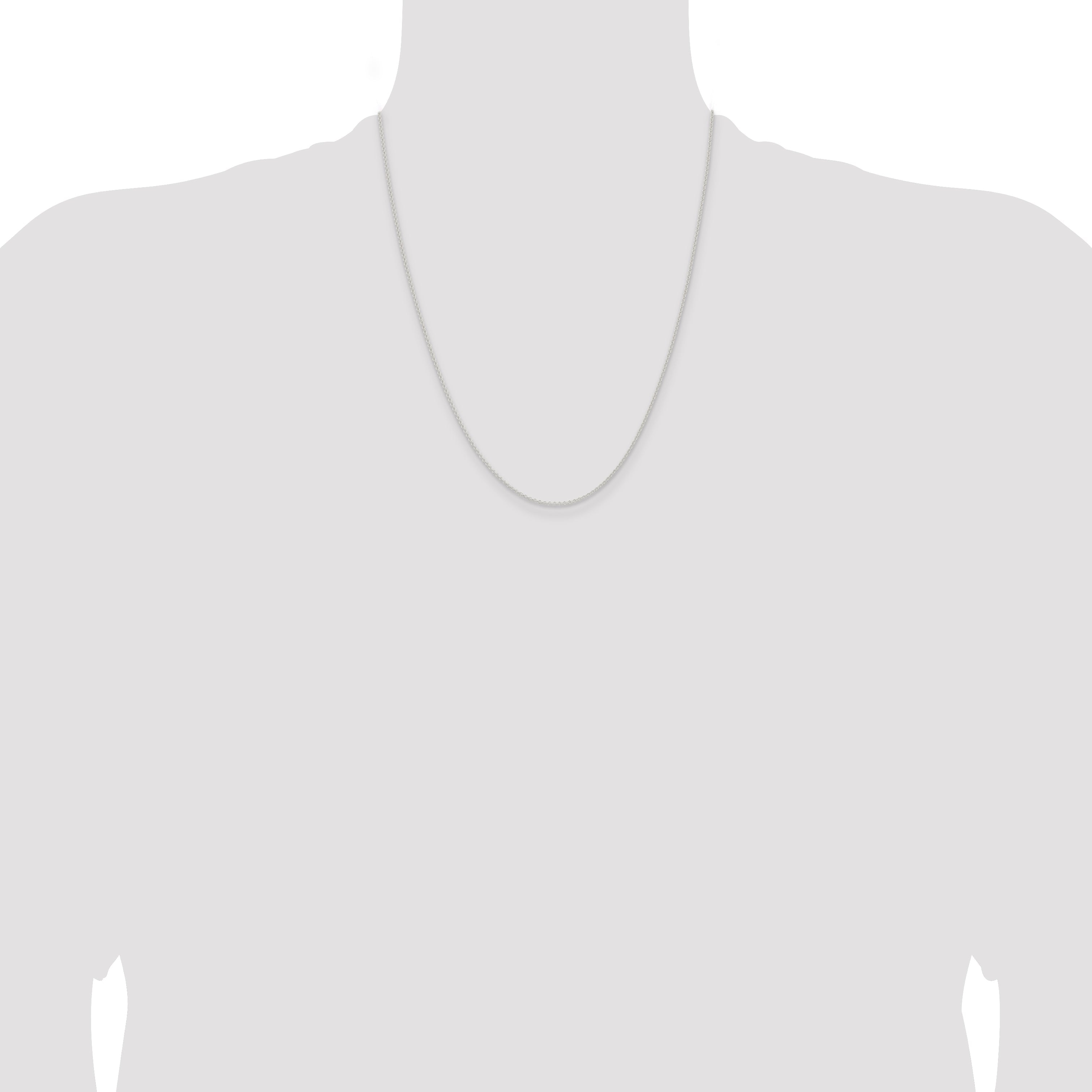 22 Inch Sterling Silver 1.6mm Forzantina Cable Chain Necklace