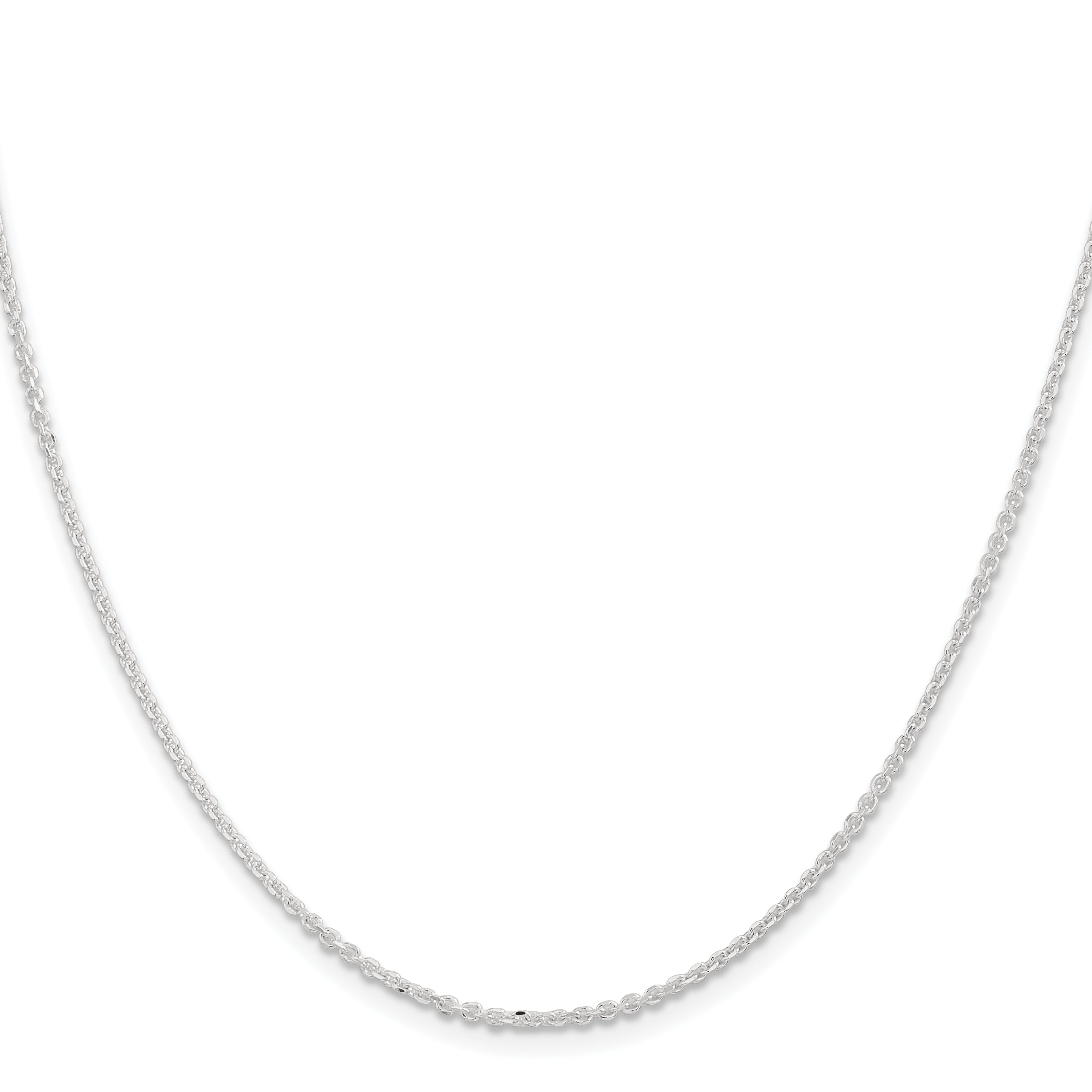 20 Inch Sterling Silver 1.85mm Diamond-Cut Forzantina Cable Chain Necklace