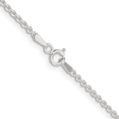 18 Inch Sterling Silver 1.85mm Diamond-Cut Forzantina Cable Chain Necklace