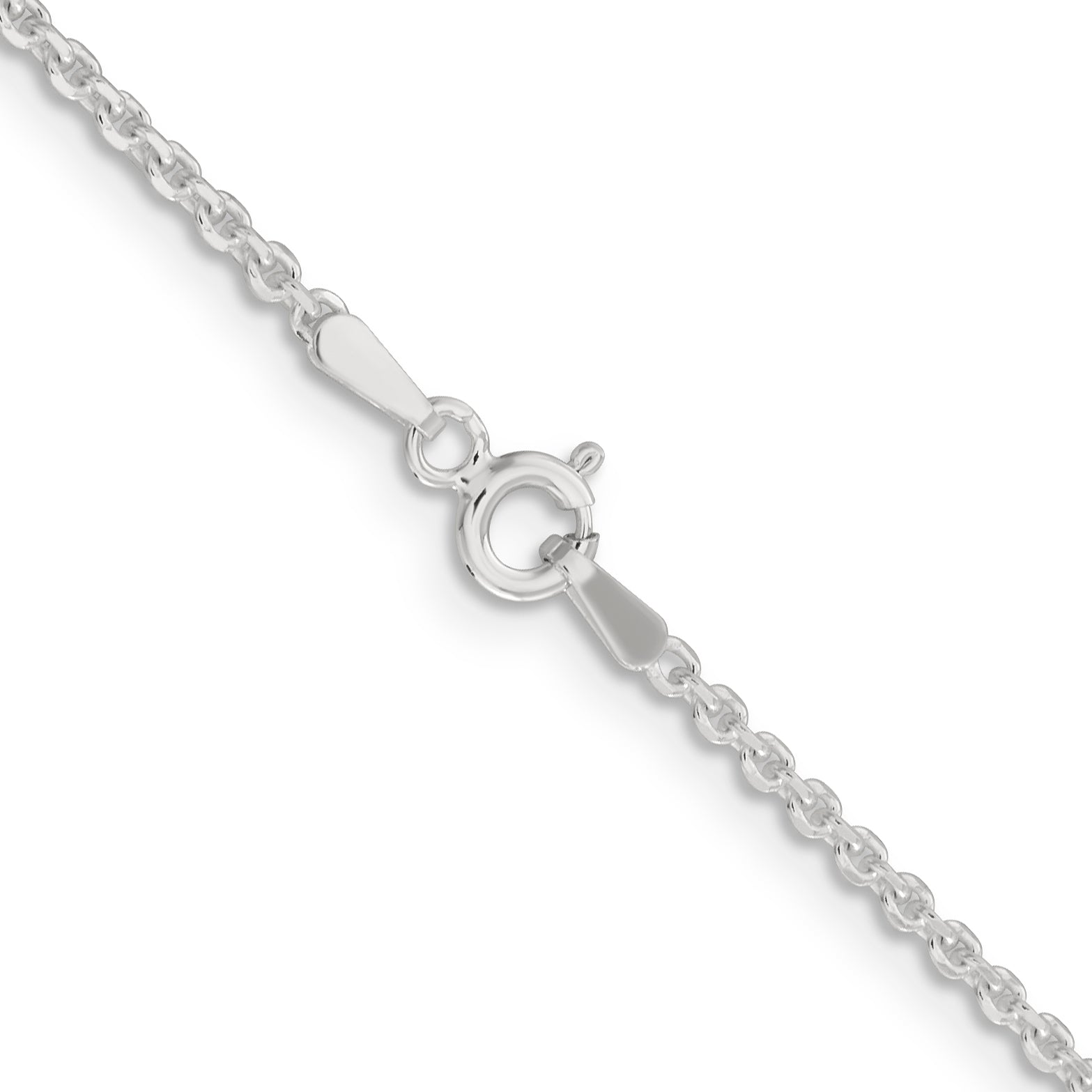 20 Inch Sterling Silver 1.85mm Diamond-Cut Forzantina Cable Chain Necklace
