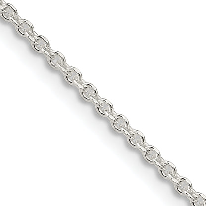 22 Inch Sterling Silver 1.85mm Diamond-Cut Forzantina Cable Chain Necklace