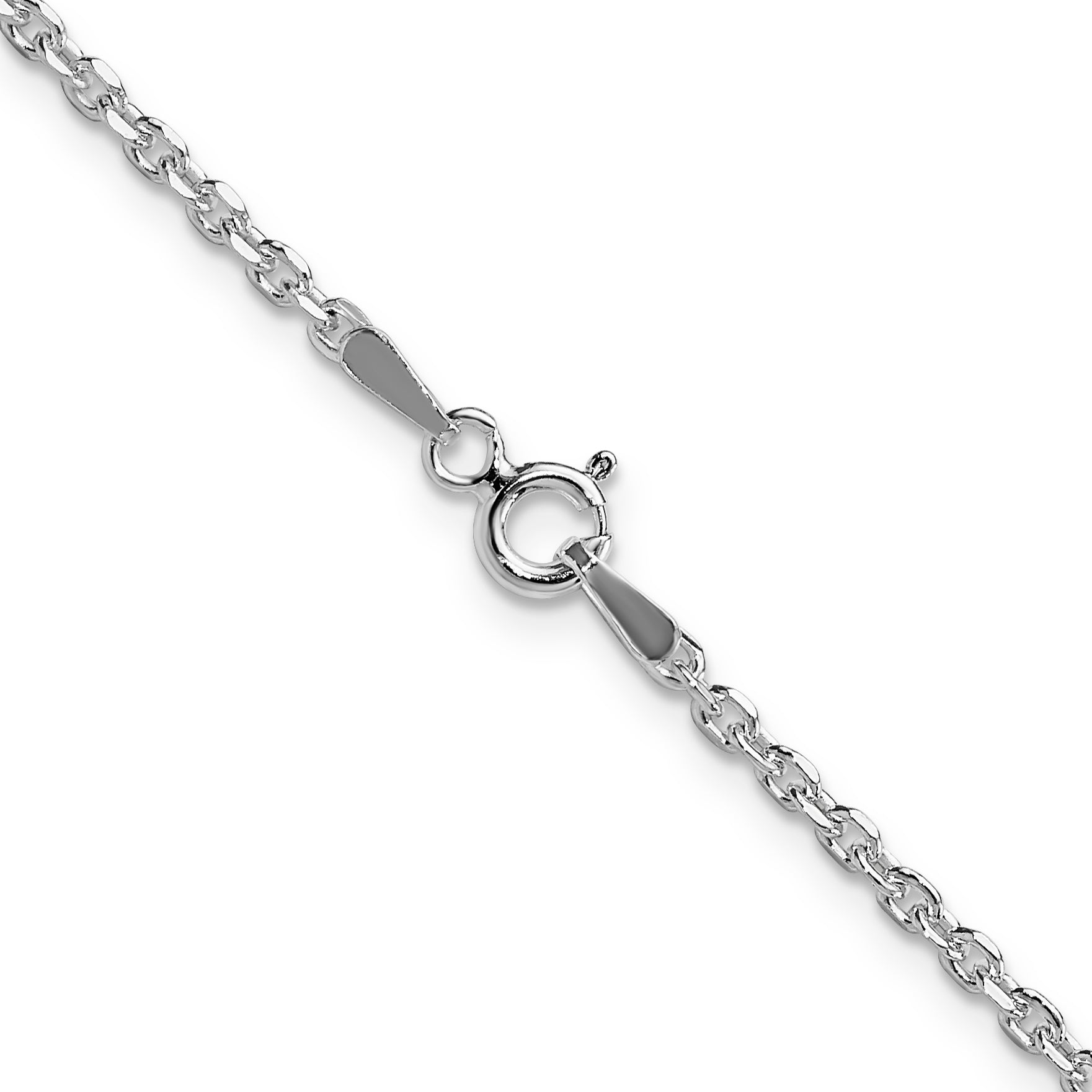22 Inch Sterling Silver 2.1mm Diamond-Cut Forzantina Cable Chain Necklace