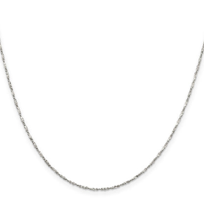 18 Inch Sterling Silver 1.4mm Twisted Serpentine Chain Necklace