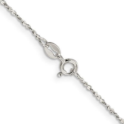 18 Inch Sterling Silver 1.4mm Twisted Serpentine Chain Necklace