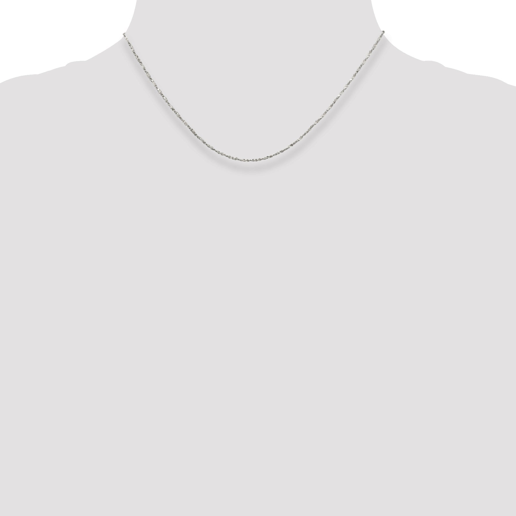 16 Inch Sterling Silver 1.4mm Twisted Serpentine Chain Necklace